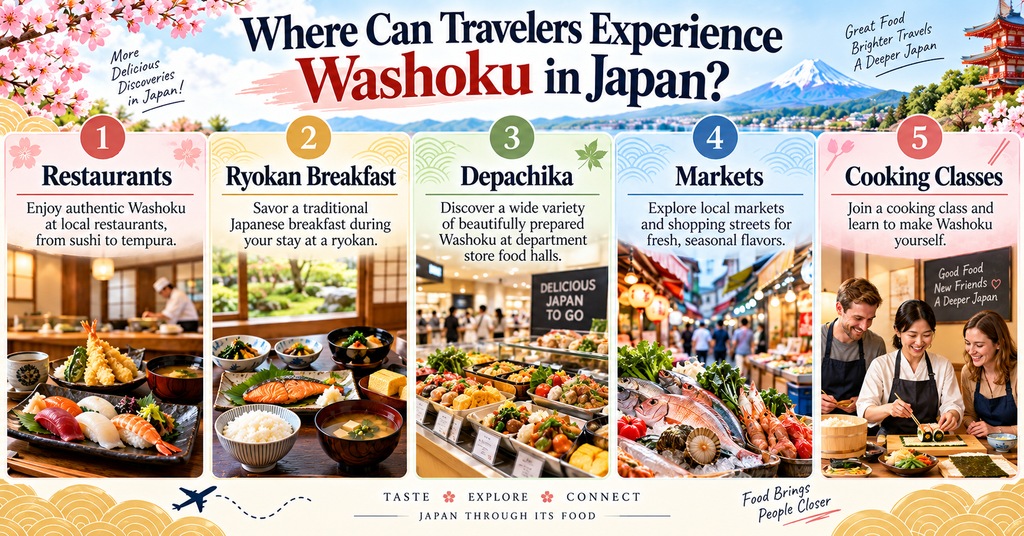 Where Can Travelers Experience Washoku in Japan?
