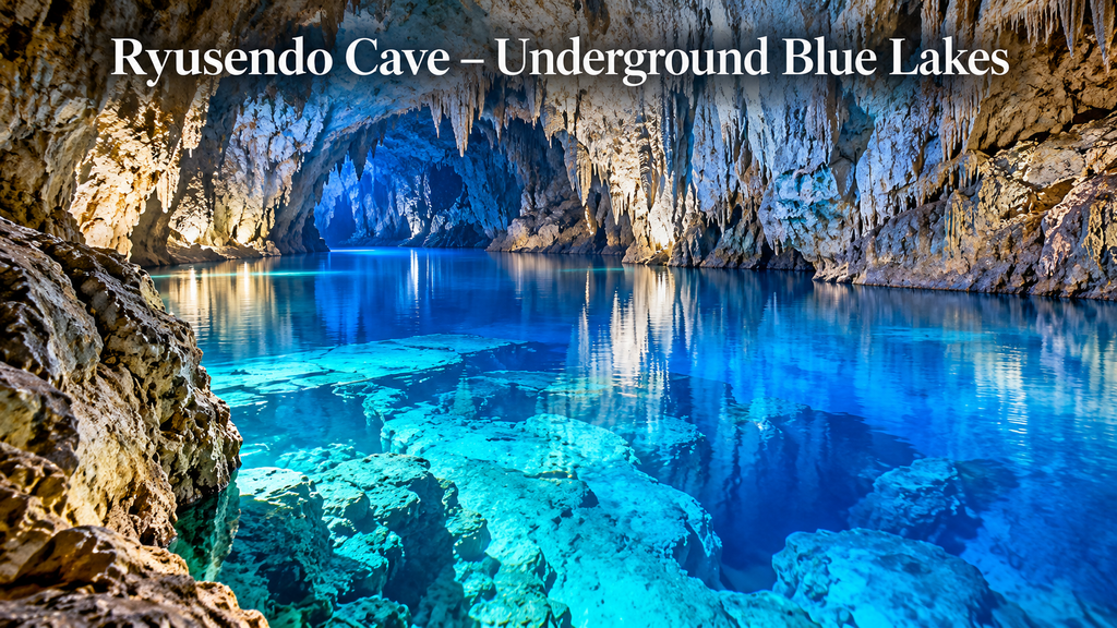 Iwate – Ryusendo Cave. AI-generated illustration.