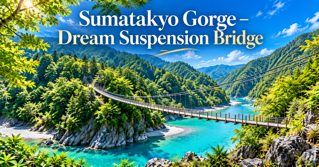 Shizuoka – Sumatakyo Gorge. AI-generated illustration.