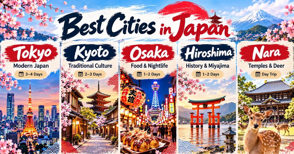 Quick Answer: Best Cities to Visit in Japan. AI-generated illustration.