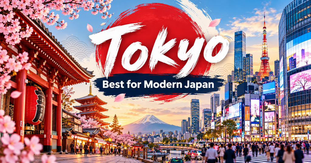 Tokyo – Best for First-Time Visitors. AI-generated illustration.