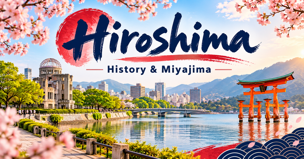 Hiroshima – Best for History and Miyajima. AI-generated illustration.