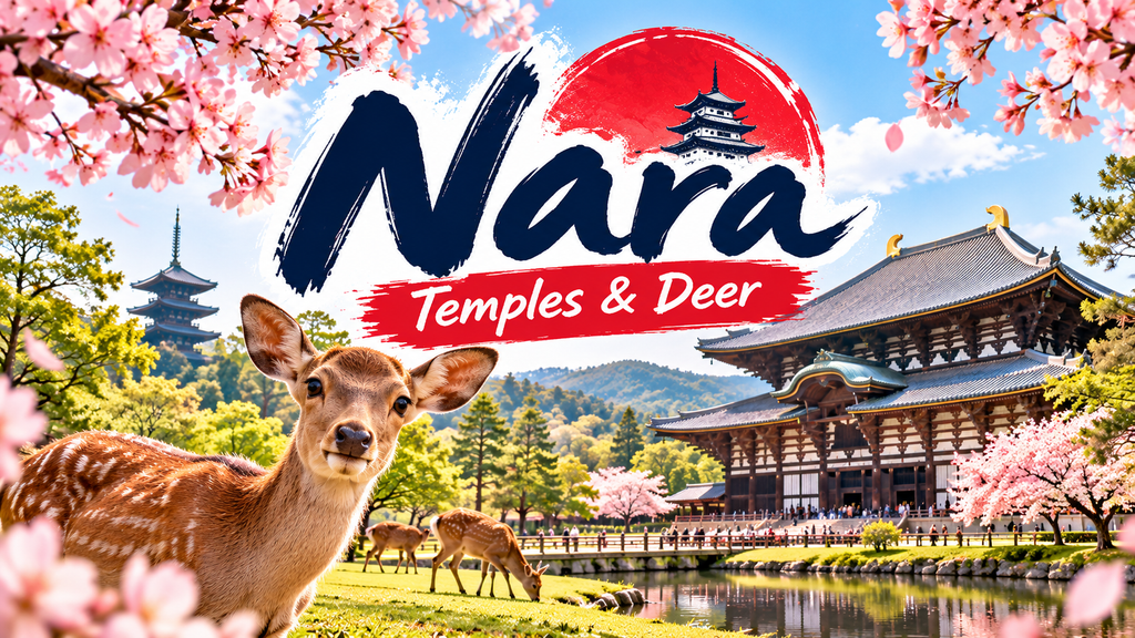 Nara – Best for Temples and an Easy Day Trip. AI-generated illustration.