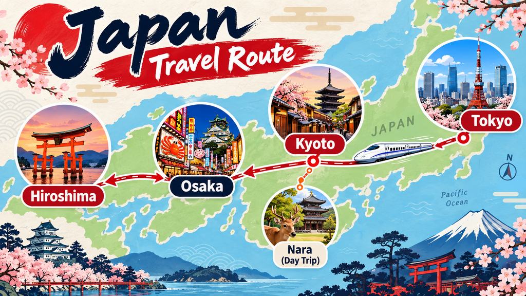 How to Travel Between These Cities. AI-generated illustration.