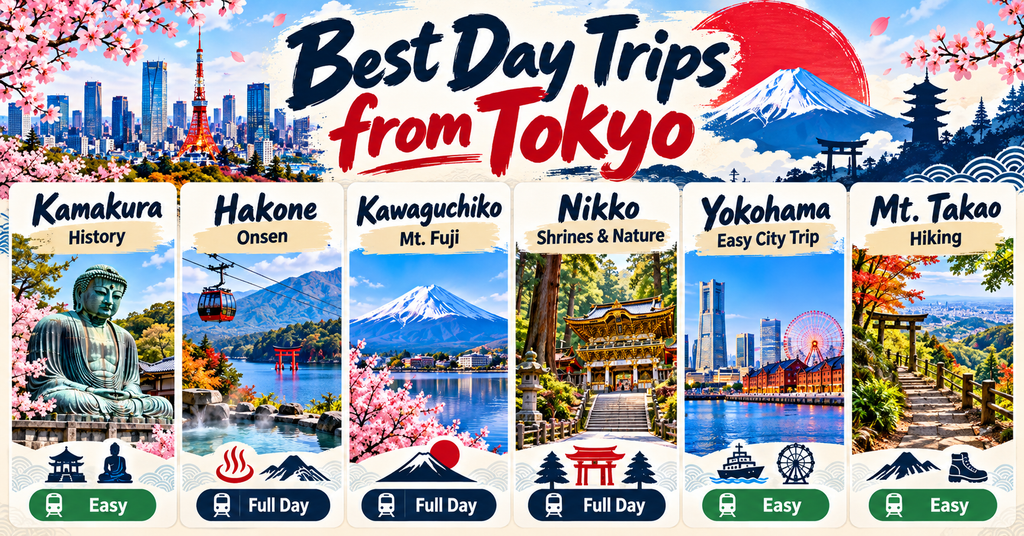 Quick Answer: Best Day Trips from Tokyo. AI-generated illustration.