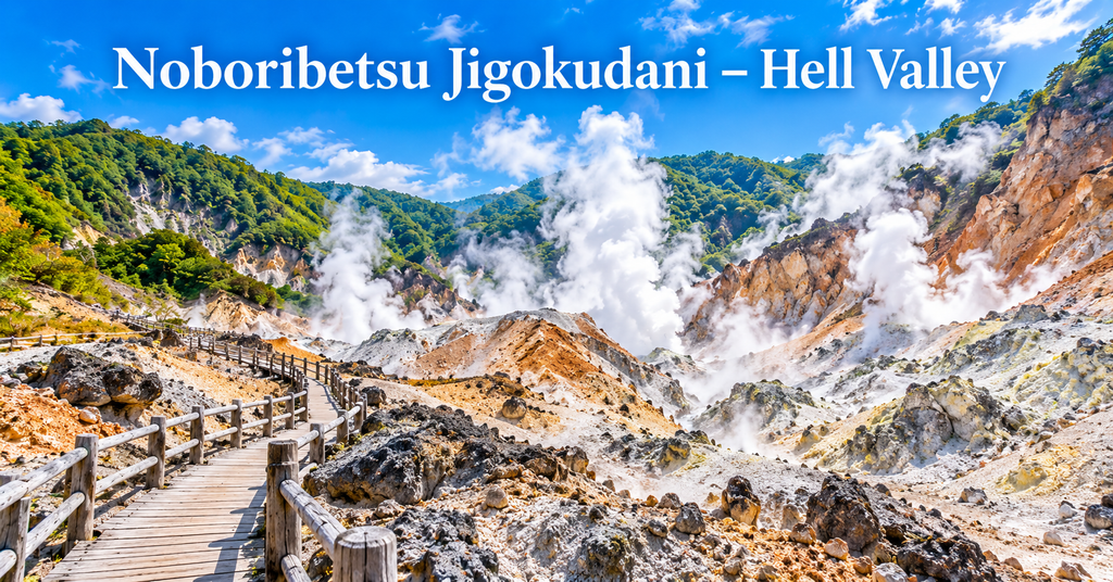 Noboribetsu Jigokudani – Noboribetsu. AI-generated illustration.
