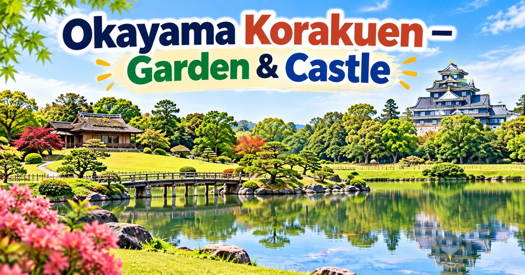 Okayama Korakuen Garden – Okayama. AI-generated illustration.
