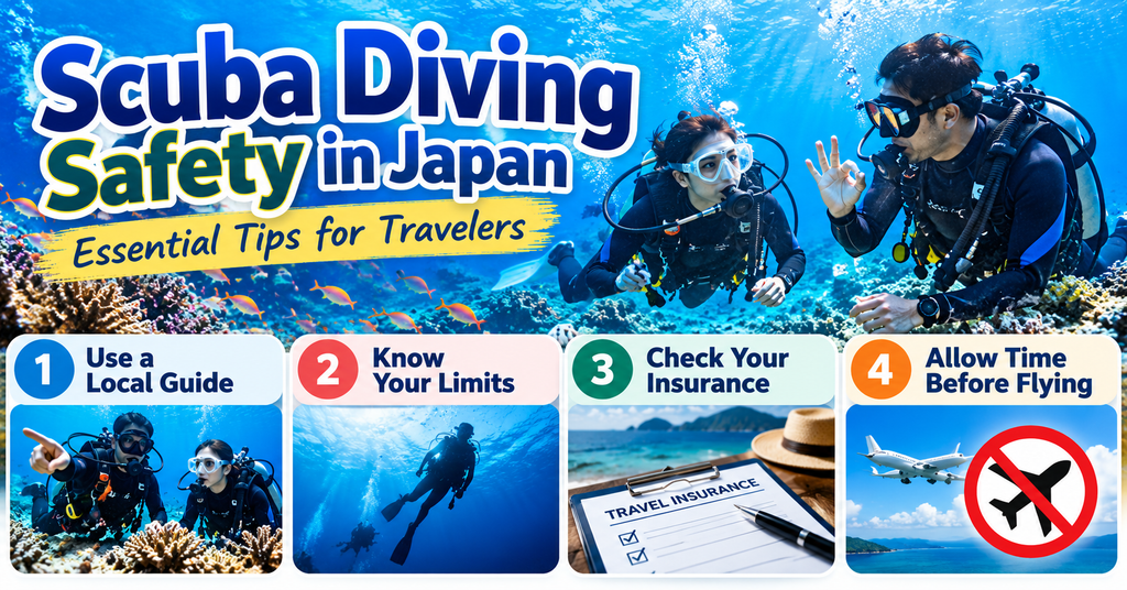 Important Diving Safety Tips for Travelers. AI-generated illustration.