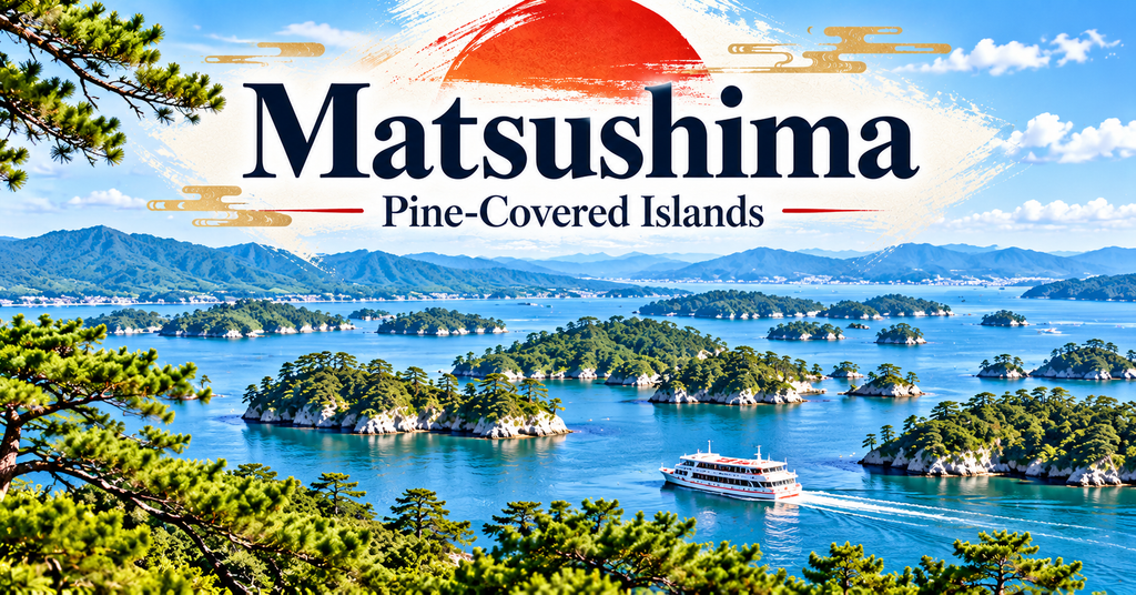 Matsushima – Pine-Covered Islands in Miyagi. AI-generated illustration.