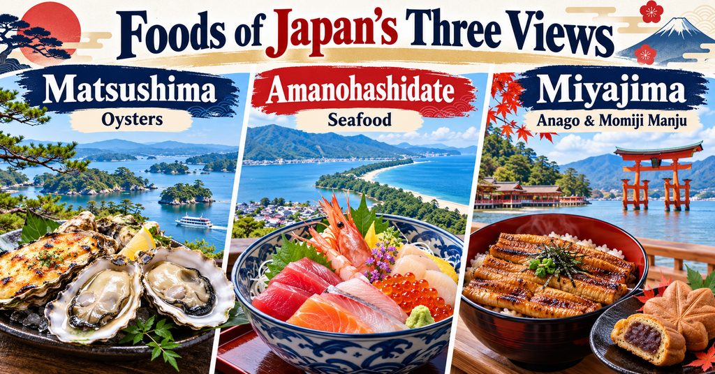 Matsushima vs Amanohashidate vs Miyajima: Which Should You Visit? AI-generated illustration.