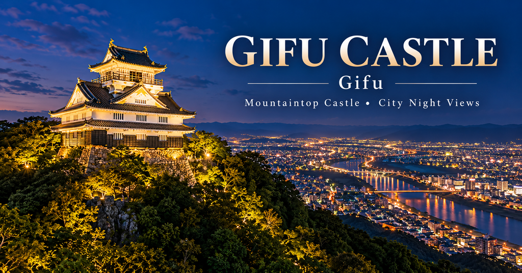 Gifu Castle, Gifu. AI-generated illustration.