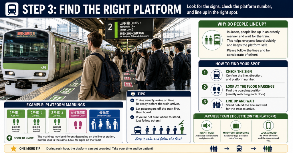 Find the right platform in japan