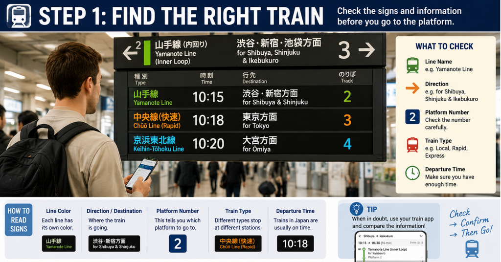 Find the right train in japan