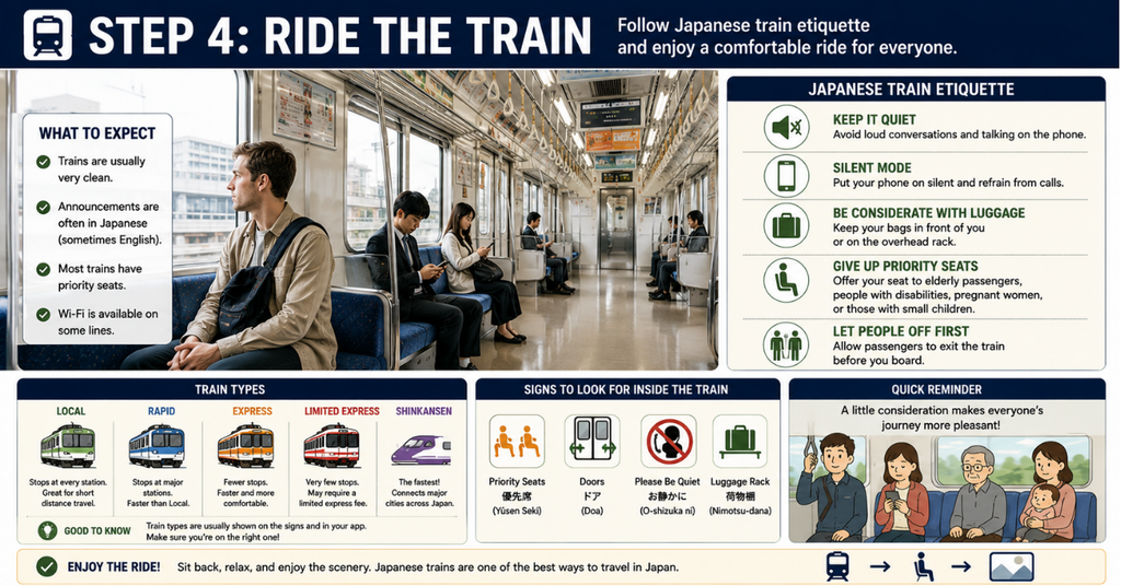 Ride the train in japan