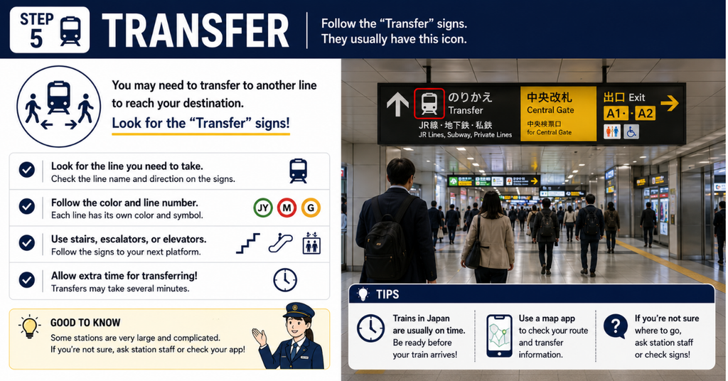 How to transfer train in japan