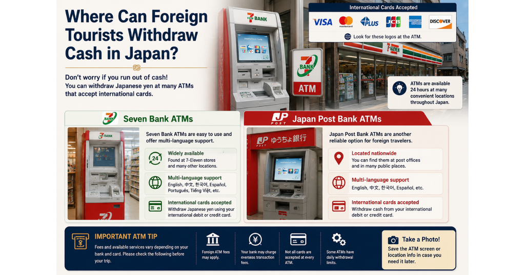 Where Can Foreign Tourists Withdraw Cash in Japan?
