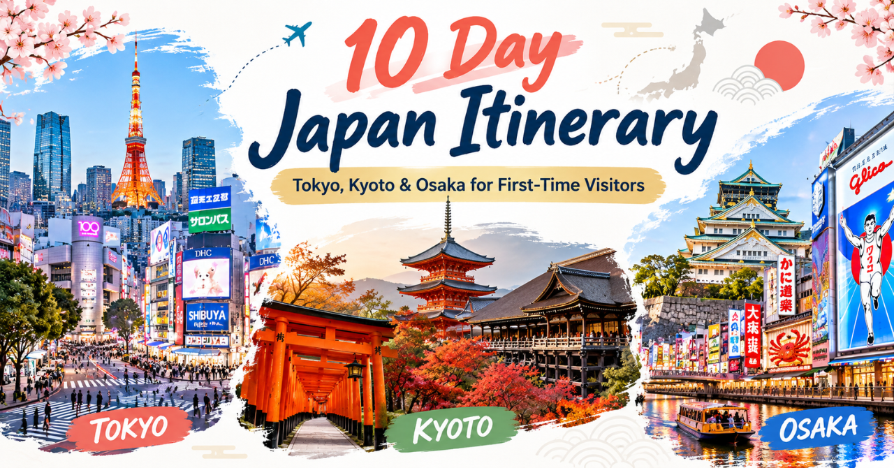 10 Day Japan Itinerary for First-Time Visitors: Tokyo, Kyoto & Osaka
