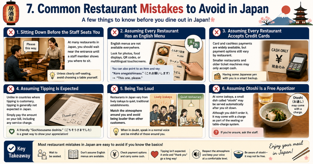 Common Restaurant Mistakes to Avoid in Japan