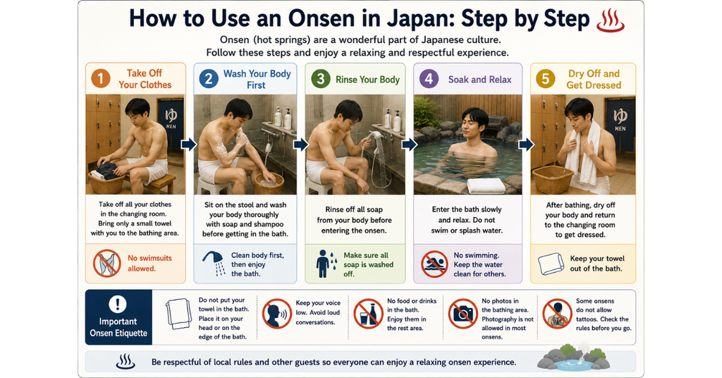 How to use an Onsen in japan