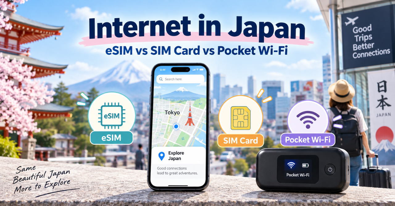 Internet in Japan: eSIM vs SIM Card vs Pocket Wi-Fi for Tourists
