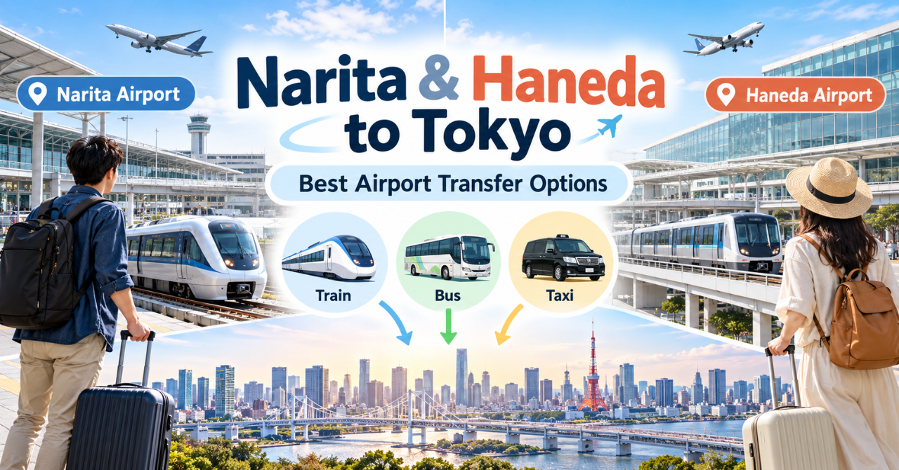 Narita and Haneda Airport to Tokyo