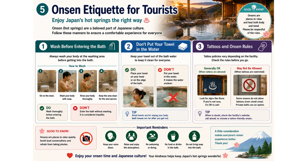Onsen Etiquette for Tourists