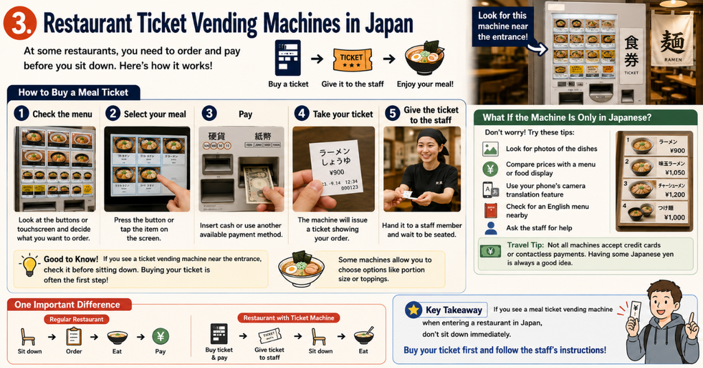 Restaurant Ticket Vending Machines in Japan