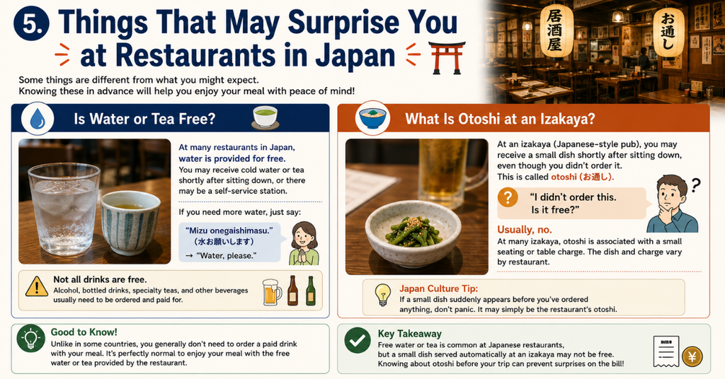 Things That May Surprise You at Restaurants in Japan