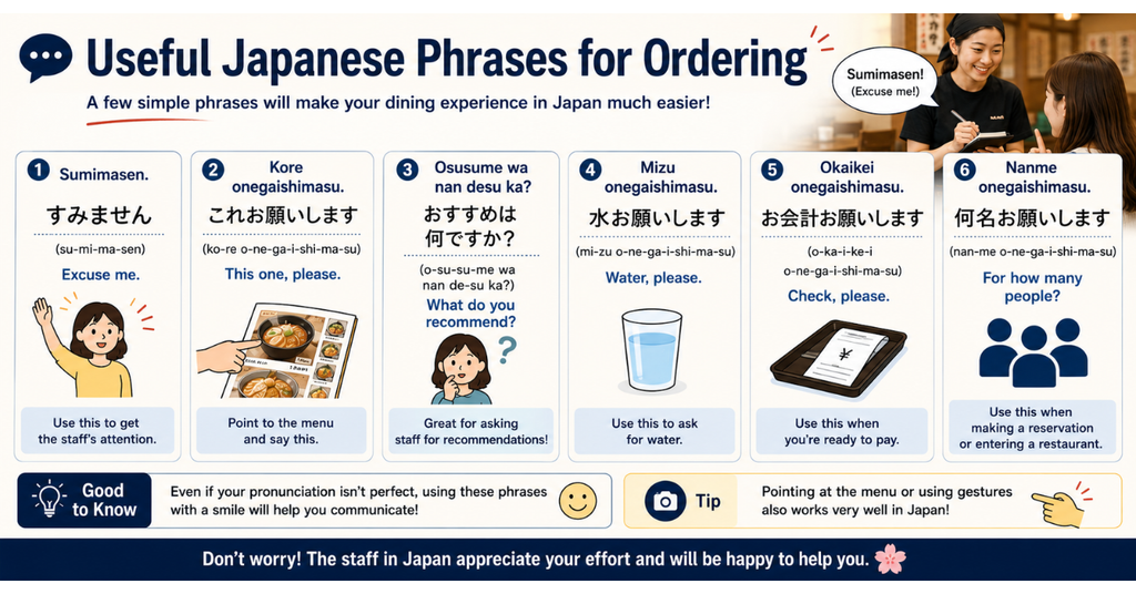 Useful Japanese Phrases for Ordering