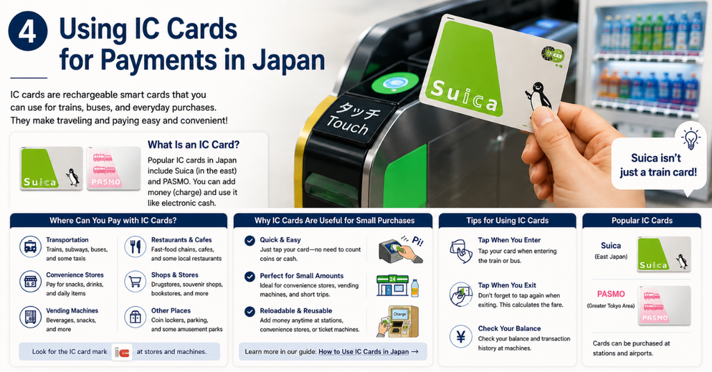 Using IC Cards for Payments in Japan