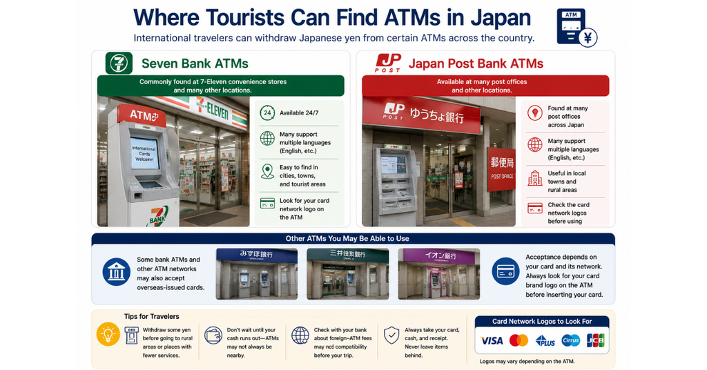 Where Tourists Can Find ATMs in Japan