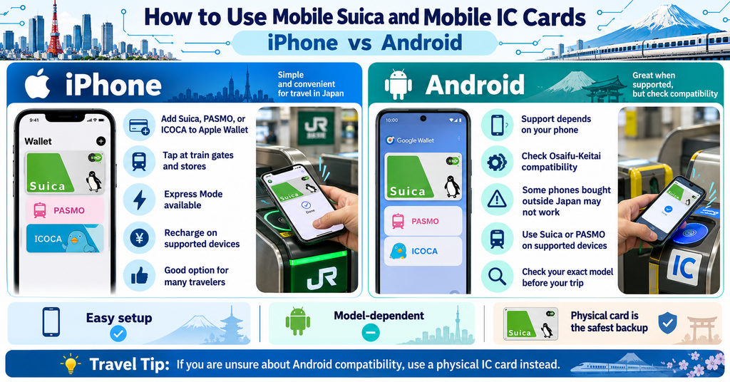 How to Use Mobile Suica and Mobile IC Cards