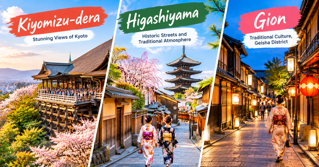 Kiyomizu-dera, Higashiyama, and Gion