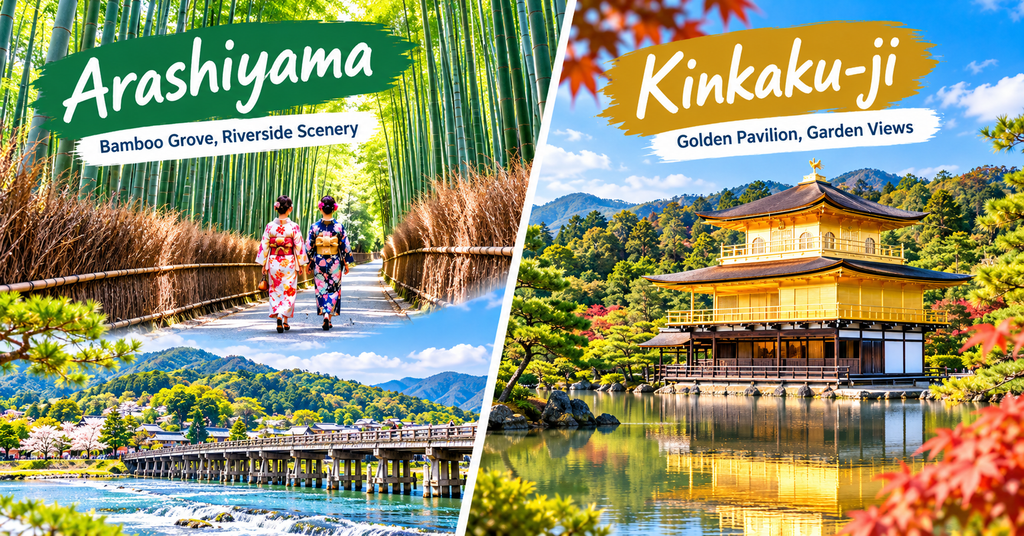 Arashiyama and Kinkaku-ji
