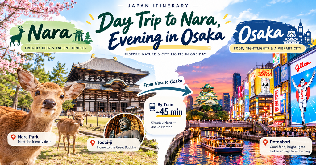 Visit Nara and Travel to Osaka