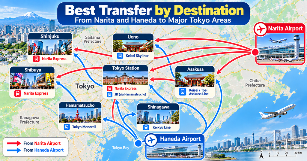Best Airport Transfer by Tokyo Destination