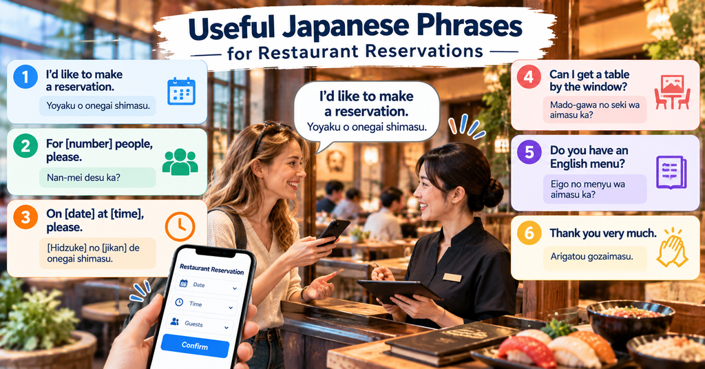 Useful Japanese Phrases for Restaurant Reservations