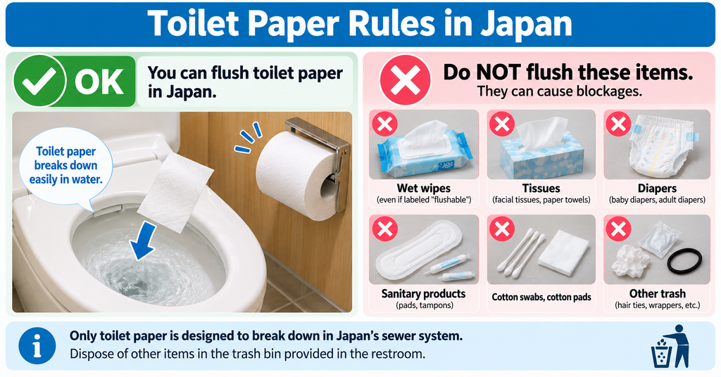 Toilet Paper Rules in Japan