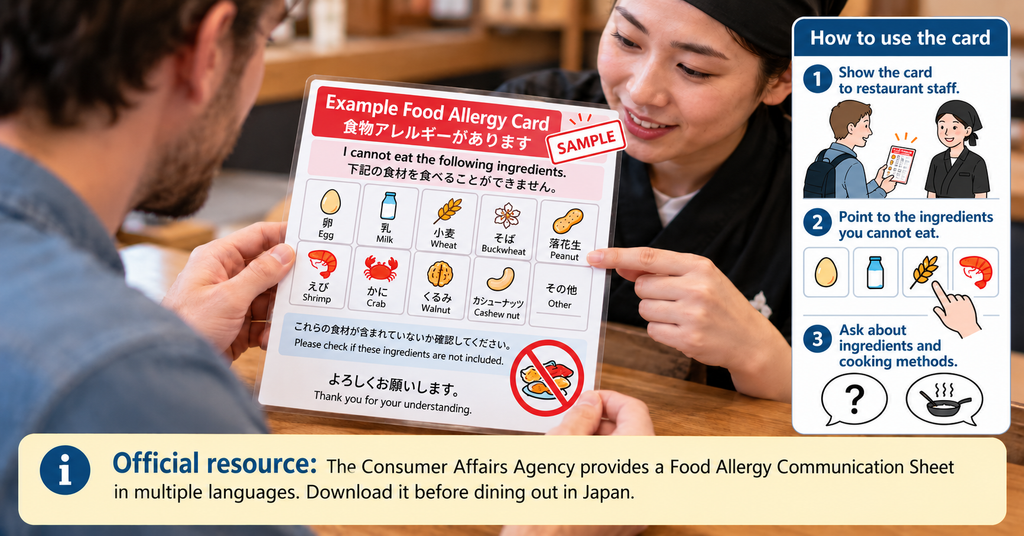 Use a Food Allergy Communication Card
