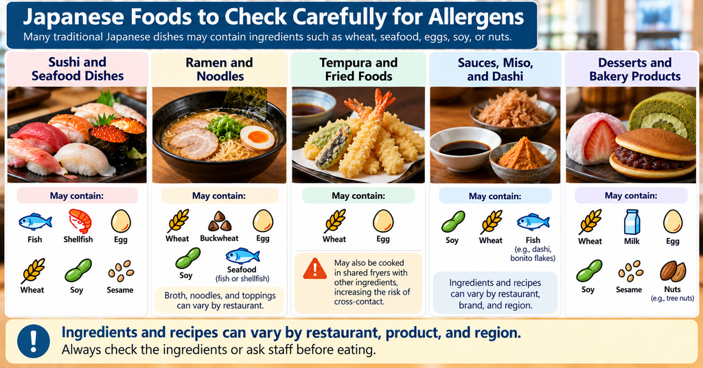 Japanese Foods That Travelers with Allergies Should Check Carefully