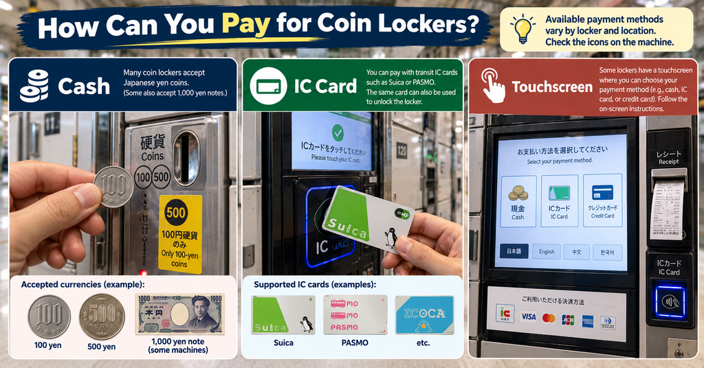 How Can You Pay for Coin Lockers?