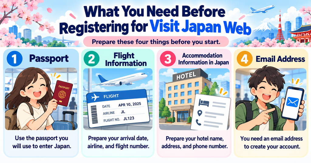 What You Need Before Registering for Visit Japan Web
