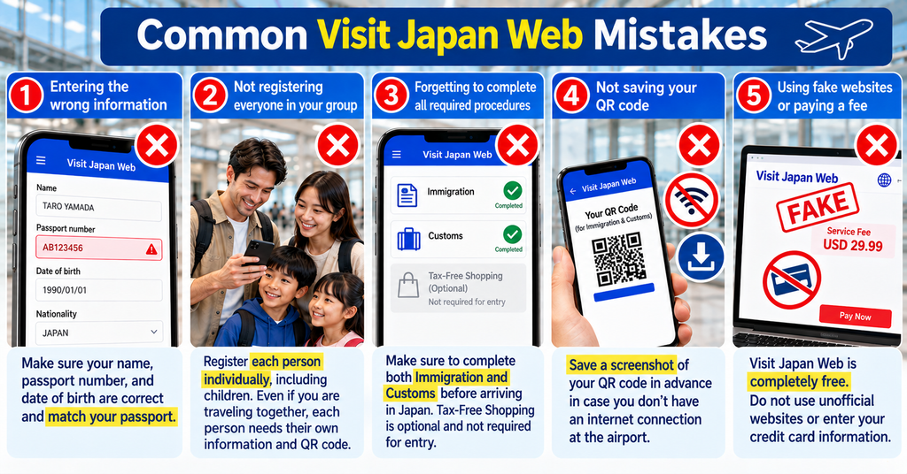 Common Visit Japan Web Mistakes