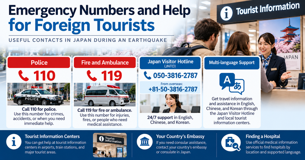 Emergency Numbers and Help for Foreign Tourists