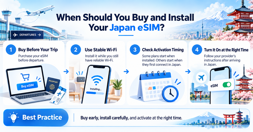 When Should You Buy and Install Your Japan eSIM?