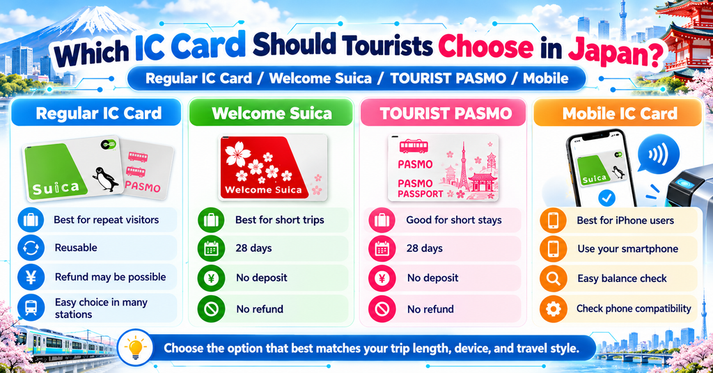 Which IC Card Should Tourists Choose in Japan?