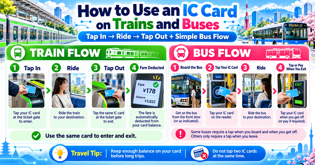 How to Use an IC Card on Trains and Buses