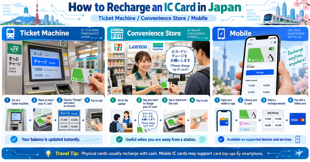 How to Recharge an IC Card in Japan