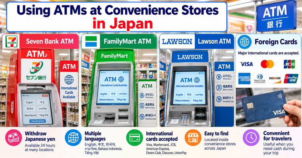 Using ATMs at Convenience Stores in Japan