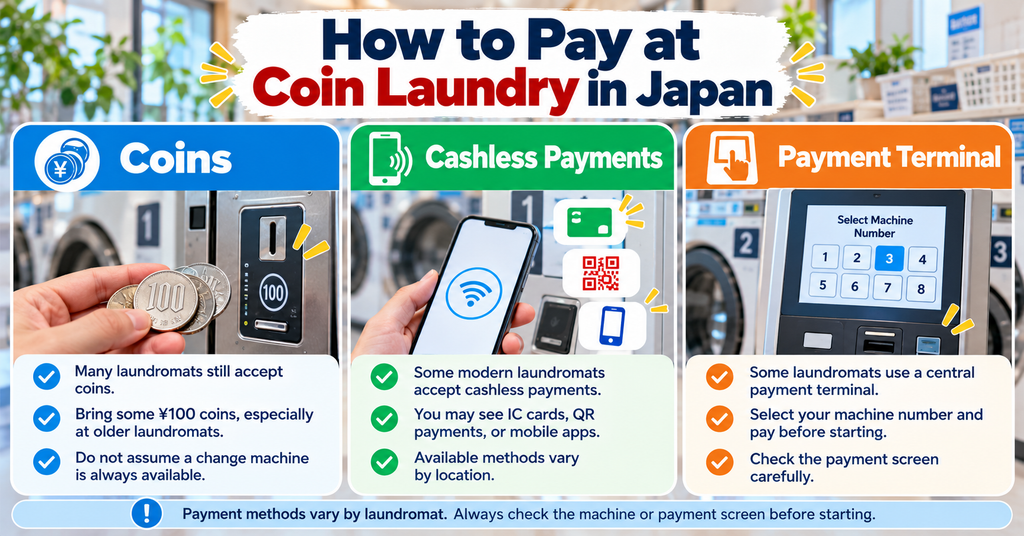 How to Pay at Coin Laundry in Japan